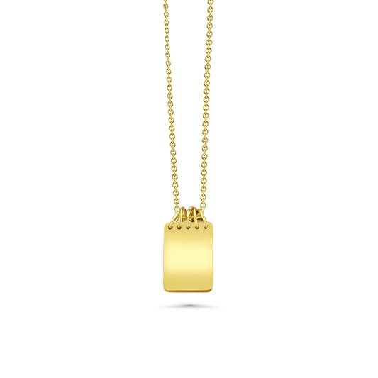 Note Book pendant necklace